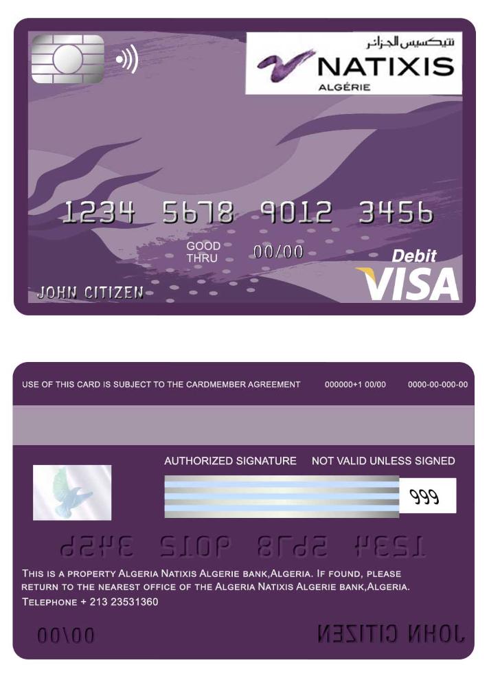 Algeria Natixis Algerie bank visa card
